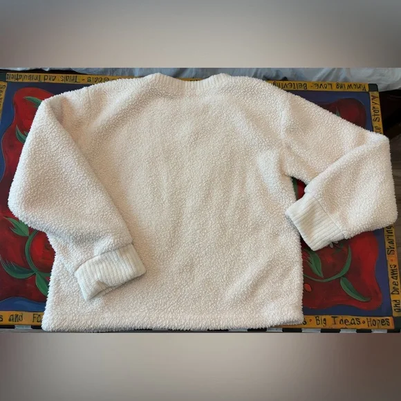 Lola and The Boys Plush Pink Crystal Bow Sweater Size 10 - Picture 4 of 4